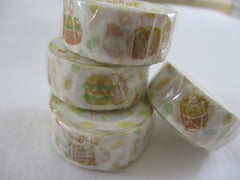 Cute Kawaii BGM Washi / Masking Deco Tape - Animal ♥ Food series - Bunny Rabbit Popcorn Burger Sandwich - for Scrapbooking Journal Planner Craft