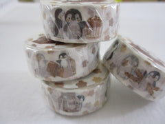 Cute Kawaii BGM Washi / Masking Deco Tape - Animal ♥ Food series - Chocolate Penguin - for Scrapbooking Journal Planner Craft