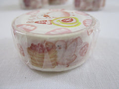Cute Kawaii BGM Washi / Masking Deco Tape - Animal ♥ Food series - Bird Strawberry Pancake Pastry - for Scrapbooking Journal Planner Craft