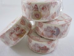 Cute Kawaii BGM Washi / Masking Deco Tape - Animal ♥ Food series - Bird Strawberry Pancake Pastry - for Scrapbooking Journal Planner Craft