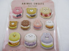 Cute Kawaii MW - Animals Sweets Factory Series - Cream Puff Puffy Sponge Sticker Sheet
