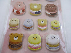 Cute Kawaii MW - Animals Sweets Factory Series - Cream Puff Puffy Sponge Sticker Sheet