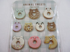 Cute Kawaii MW - Animals Sweets Factory Series - Donuts Puffy Sponge Sticker Sheet