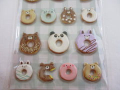 Cute Kawaii MW - Animals Sweets Factory Series - Donuts Puffy Sponge Sticker Sheet