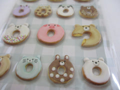 Cute Kawaii MW - Animals Sweets Factory Series - Donuts Puffy Sponge Sticker Sheet