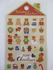 Cute Kawaii MW - Winter Collection - Christmas Bear Sticker Sheet - for Journal Planner Craft Scrapbook Organizer Calendar Notebook