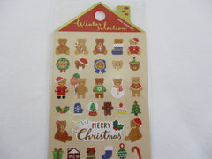 Cute Kawaii MW - Winter Collection - Christmas Bear Sticker Sheet - for Journal Planner Craft Scrapbook Organizer Calendar Notebook