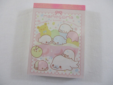 Cute Kawaii San-X Mamegoma Seal Mini Notepad / Memo Pad - I - 2008 Vintage