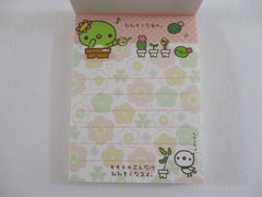Cute Kawaii San-X Kappa Cactus Mini Notepad / Memo Pad - B - 2008 - Rare HTF