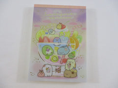 Cute Kawaii San-X Sumikko Gurashi Pen Pen Fruits Vacation  4 x 6 Inch Notepad / Memo Pad - A - Stationery Designer Paper Collection