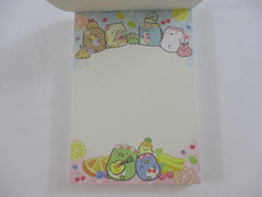 Cute Kawaii San-X Sumikko Gurashi Pen Pen Fruits Vacation  4 x 6 Inch Notepad / Memo Pad - B - Stationery Designer Paper Collection