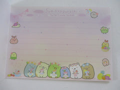 Cute Kawaii San-X Sumikko Gurashi Pen Pen Fruits Vacation  4 x 6 Inch Notepad / Memo Pad - B - Stationery Designer Paper Collection