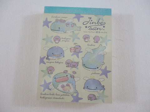 Cute Kawaii San-X Jinbesan Whale Mini Notepad / Memo Pad - A - 2020