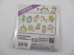 Cute Kawaii Mind Wave Favorite Seal Etoile Circus Bear Rabbit Elephant Flake Stickers Sack - for Journal Agenda Planner Scrapbooking Craft
