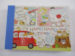Cute Kawaii Crux Hamster Hamu Town Mini Notepad / Memo Pad - Stationery Designer Paper Collection HTF