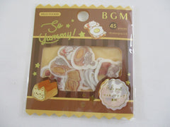 Cute Kawaii BGM So Yummy Series Flake Stickers Sack - Breakfast Cat - for Journal Agenda Planner Scrapbooking Craft