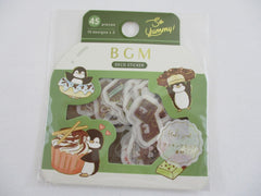 Cute Kawaii BGM So Yummy Series Flake Stickers Sack - Chocolate Penguin - for Journal Agenda Planner Scrapbooking Craft