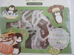 Cute Kawaii BGM So Yummy Series Flake Stickers Sack - Chocolate Penguin - for Journal Agenda Planner Scrapbooking Craft