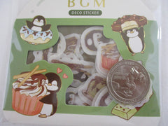 Cute Kawaii BGM So Yummy Series Flake Stickers Sack - Chocolate Penguin - for Journal Agenda Planner Scrapbooking Craft
