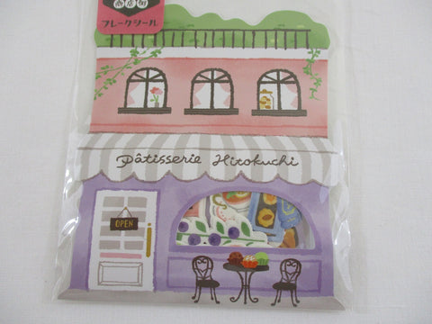Cute Kawaii Mind Wave Town Village Series Flake Stickers Sack - Pastry Shop Patisserie - for Journal Agenda Planner Scrapbooking Craft