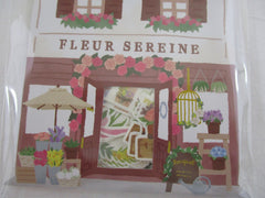 Cute Kawaii Mind Wave Town Village Series Flake Stickers Sack - Flower Shop Fleur Sereine - for Journal Agenda Planner Scrapbooking Craft