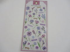 Cute Kawaii Mind Wave Botanical Colors Flowers Purple Violet Sticker Sheet - for Journal Planner Craft Organizer Calendar