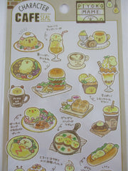 Cute Kawaii Mind Wave Character CAFE Food Sticker Sheet - Chicks Omelette Breakfast Egg Muffin for Journal Planner Craft Organizer Calendar