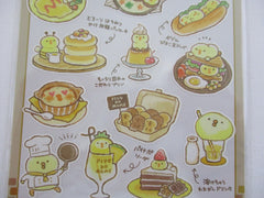 Cute Kawaii Mind Wave Character CAFE Food Sticker Sheet - Chicks Omelette Breakfast Egg Muffin for Journal Planner Craft Organizer Calendar