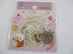 Cute Kawaii BGM So Yummy Series Flake Stickers Sack - Pancake Sweet Marshmallow Lamb - for Journal Agenda Planner Scrapbooking Craft