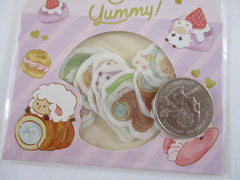 Cute Kawaii BGM So Yummy Series Flake Stickers Sack - Pancake Sweet Marshmallow Lamb - for Journal Agenda Planner Scrapbooking Craft