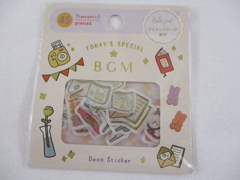 Cute Kawaii BGM Flake Stickers Sack - Today's Special Day Activities - for Journal Agenda Planner Scrapbooking Craft