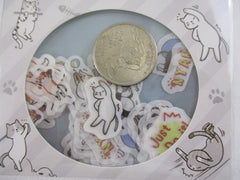 Cute Kawaii BGM Flake Stickers Sack - Fitness Camp Cat - for Journal Agenda Planner Scrapbooking Craft