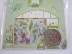 Cute Kawaii BGM Flowers Series Flake Stickers Sack - Green House Garden - for Journal Agenda Planner Scrapbooking Craft