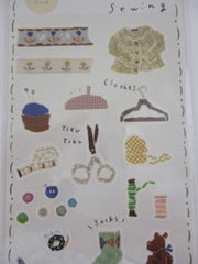 Cute Kawaii Kamiiso Sewing Theme Sticker Sheet - for Journal Planner Craft