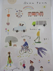 Cute Kawaii Kamiiso Down Town Theme Sticker Sheet - for Journal Planner Craft