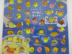 Cute Kawaii Mind Wave Fun Tempura Donut Fried Food Sticker Sheet - for Journal Planner Craft