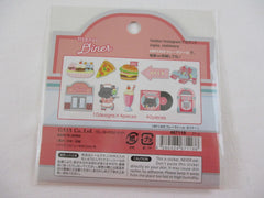 Cute Kawaii Gaia Cat Meow Diner Restaurant Stickers Flake Sack - for Journal Planner Craft Scrapbook Collectible