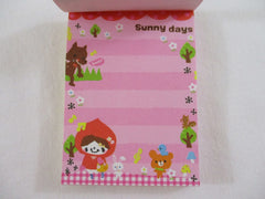 Cute Kawaii Q-Lia Red Riding Hood Princess Story Mini Notepad / Memo Pad - Vintage and Rare - Stationery Design Writing