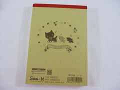 Cute Kawaii San-X Kutusita Nyanko Cat 4 x 6 Inch Notepad / Memo Pad - Stationery Designer Paper Collection