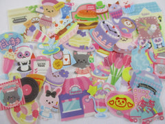 Cute Kawaii Cat Bear Bunny Panda Cafe Food Restaurant Flake Stickers - 40 pcs - for Journal Planner Craft Scrapbook