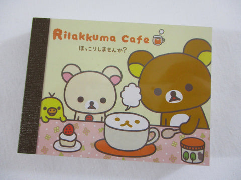 Cute Kawaii San-X Rilakkuma Cafe Mini Notepad / Memo Pad - B - Vintage
