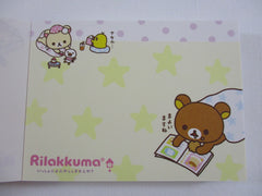 Cute Kawaii San-X Rilakkuma Good Night Mini Notepad / Memo Pad - D - Vintage