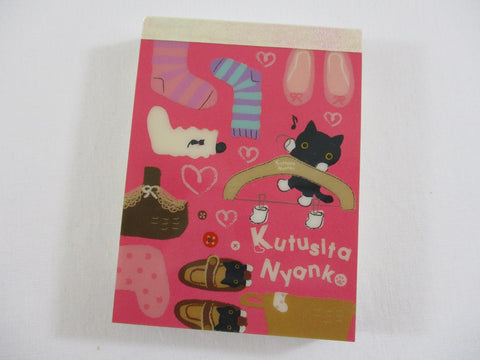 Vintage Rare VHTF - Cute Kawaii San-X Kutusita Nyanko Cat Mini Notepad / Memo Pad - F - Stationery Penpal Gift
