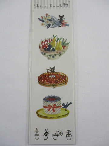 Cute Kawaii Shinzi Katoh - 2 sheets - Harvest Autumn Garden Food Sticker Sheets - for Journal Planner Craft Organizer Calendar