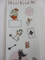 Cute Kawaii Shinzi Katoh - 2 sheets - Alice Sticker Sheets - for Journal Planner Craft Organizer Calendar