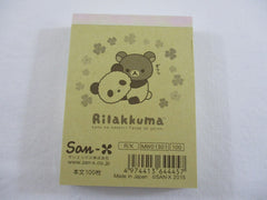 Cute Kawaii San-X Rilakkuma Bear Panda Mini Notepad / Memo Pad - A - Stationery Writing Message