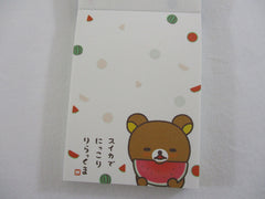 Cute Kawaii San-X Rilakkuma Bear Summer Mini Notepad / Memo Pad - A - Stationery Writing Message