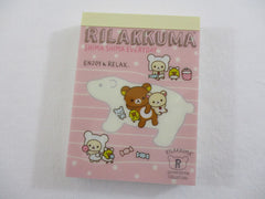 Cute Kawaii San-X Rilakkuma Bear Shima Mini Notepad / Memo Pad - B - Stationery Writing Message