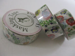 Cute Kawaii Shinzi Katoh Washi / Masking Deco Tape -  Beautiful Flowers - for Scrapbooking Journal Planner Craft