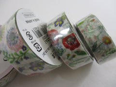 Cute Kawaii Shinzi Katoh Washi / Masking Deco Tape -  Beautiful Flowers - for Scrapbooking Journal Planner Craft